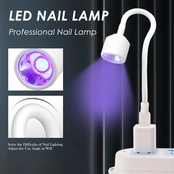 LULAA  Mini Nail Dryer Uv Led Nail Lamp Foldable Curing Lights Desk