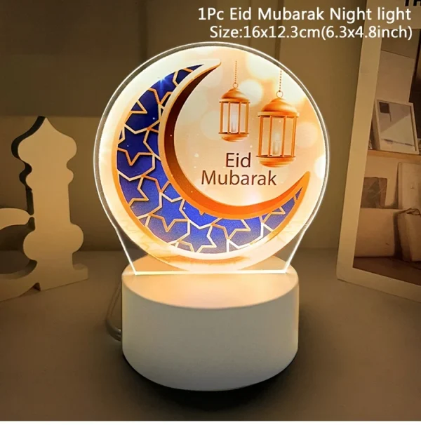 Eid Mubarak Night Light Ramadan Decoration