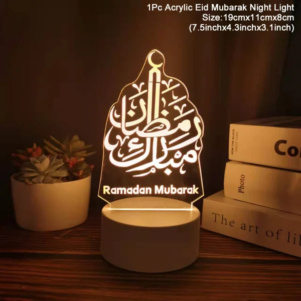 Eid Mubarak Night Light Ramadan Decoration