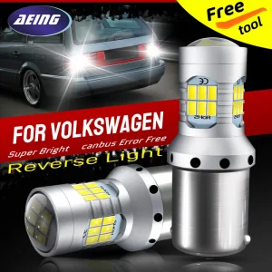 2×LED Reverse Light Blub 1156 P21W Canbus Backup For VW Beetle Golf 4 5 Jetta Passat GTI Rabbit Eos Amarok Polo Bora Touran