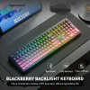 V108 Pro Bluetooth Keyboard  Wired&Wirel 2.4G Full Layout RGB Backlit Low Noise for Office gaming Membrane Keyboard