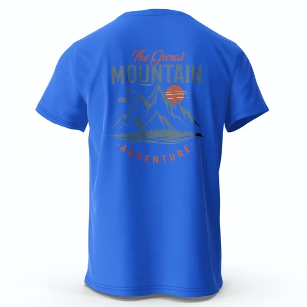 Men's Hiking Outdoor T-Shirt with Double Printed Design