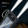 Solar Power Bank 50000mAh Large Capacity Mobile Power Fast Charging Battery Dual Usb 4 Cables LED Digital Display For IPhone