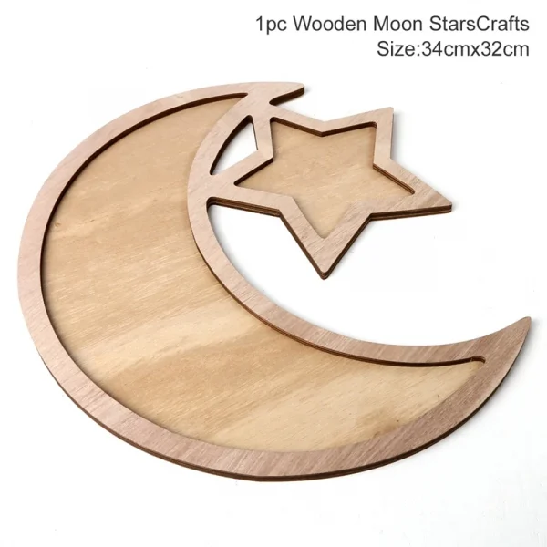 Eid Mubarak Wooden Tray Ramadan Decoration