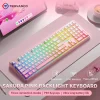 V108 Pro Bluetooth Keyboard  Wired&Wirel 2.4G Full Layout RGB Backlit Low Noise for Office gaming Membrane Keyboard