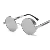 Round Gothic Steampunk Metal Frame Sunglasses