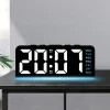 New Digital LED Alarm Clock Desktop Table Clock Night Light with Time Temperature Display Backlight Snooze Clock Modern Decor