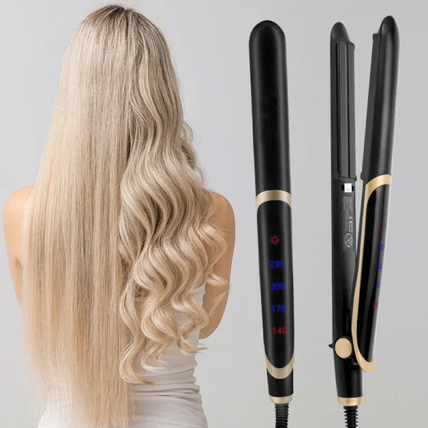 Ultrasonic Infrared Hair Straightener with LCD Display