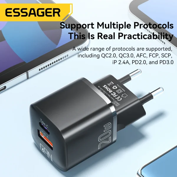 Essager 20W GaN USB-C PD Fast Charger
