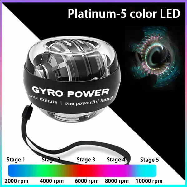 Wrist Power Grip Ball Self-lifting Wrist Gyro Ball Strength Trainer