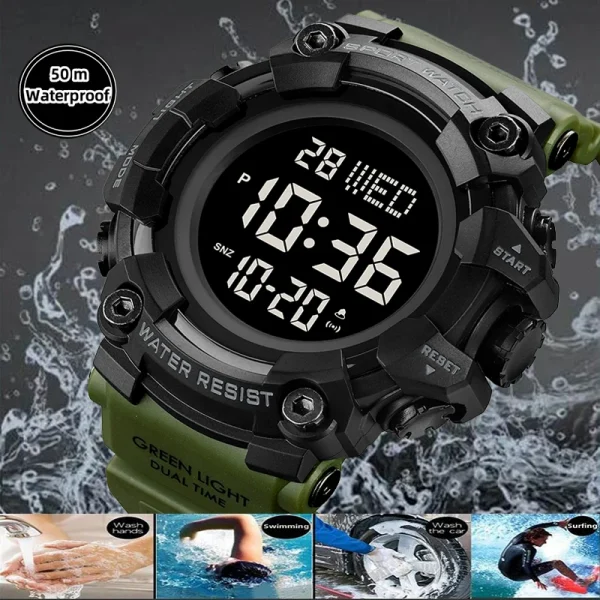 Skmei Waterproof Dual Time Digital Sports Watch