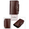 Genuine Leather Unisex Business Card Holder Wallet Bank Credit Card Case id