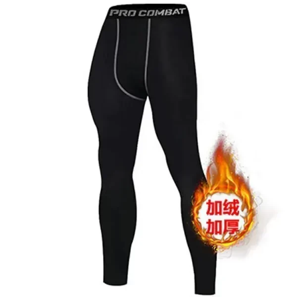 New Winter Warm Men Fleece Thermal Undershirts Long Sports Tracksuit