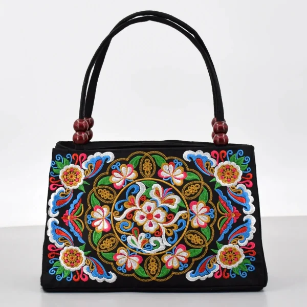 Stylish Floral Embroidered Handbag