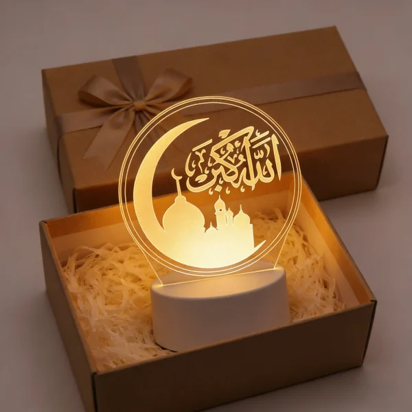 Eid Mubarak 3D LED Night Light Table Ornament