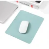 Simple Color PU Leather Mouse Mat Anti-slip Waterproof 23*19cm Mouse Pad School Supplies Office Accessories Desk Set For Laptops