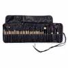 32 PCS Makeup Brush Set with Black Leather Bag