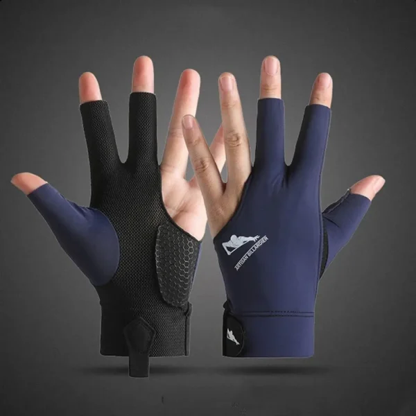 Left Right Hand Snooker Glove New Anti-slip Three Fingers Training Glove Elastic