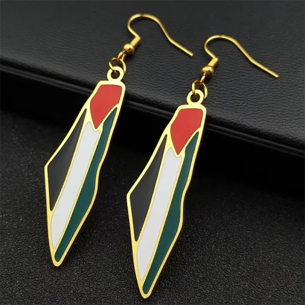 Arabic  Palestine Map necklace