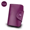 Genuine Leather Unisex Business Card Holder Wallet Bank Credit Card Case id
