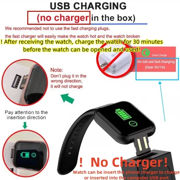 Smart Watch For Women Men Wristwatch Bluetooth Connected Phone