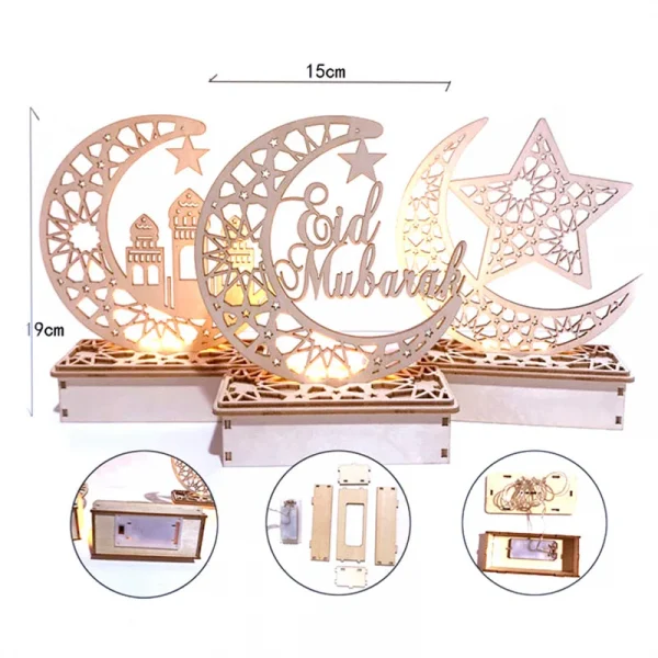 Eid Mubarak Party Wooden Lamp Pendant Ornament
