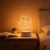 Eid Mubarak 3D LED Night Light Table Ornament