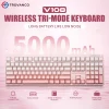 V108 Pro Bluetooth Keyboard  Wired&Wirel 2.4G Full Layout RGB Backlit Low Noise for Office gaming Membrane Keyboard