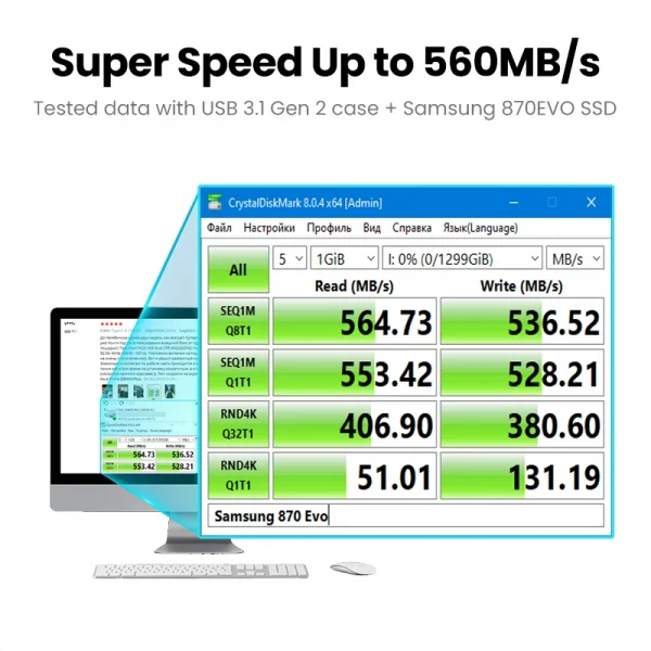 UGREEN HDD Case 2.5'' SATA to USB 3.0 Hard Drive Enclosure for SSD Disk HDD Box USB C 3.1