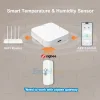 Smart Zigbee Temperature And Humidity Sensor Smart Home Hygrometer Thermometer APP Remote Monitoring Works with Zigbee Gateway