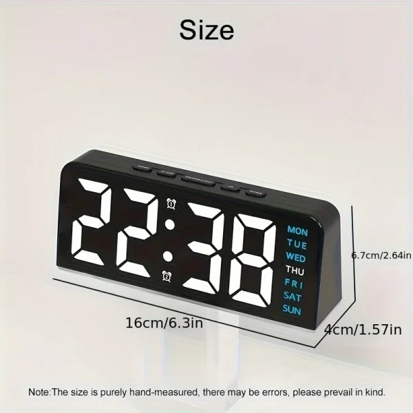 New Digital LED Alarm Clock Desktop Table Clock Night Light with Time Temperature Display Backlight Snooze Clock Modern Decor