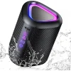 Bluetooth Speaker, 2025 Portable Wireless Speakers with Led Light, Bluetooth 5.4, 24H Playtime, Enhanced Bass, IPX7 Waterproof