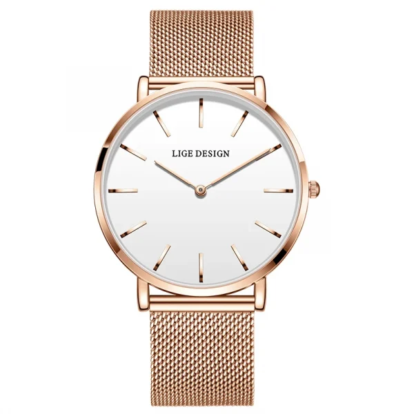 LIGE Elegant Fashion Women Quartz Watch