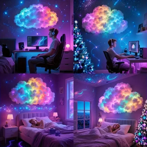 Cloud LED Light for Bedroom-DIY Aesthetic Mood Light3D
