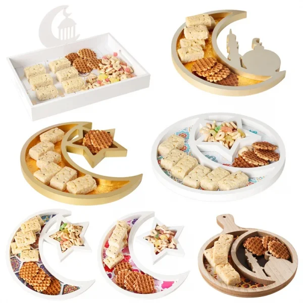 Eid Mubarak Wooden Tray Ramadan Decoration