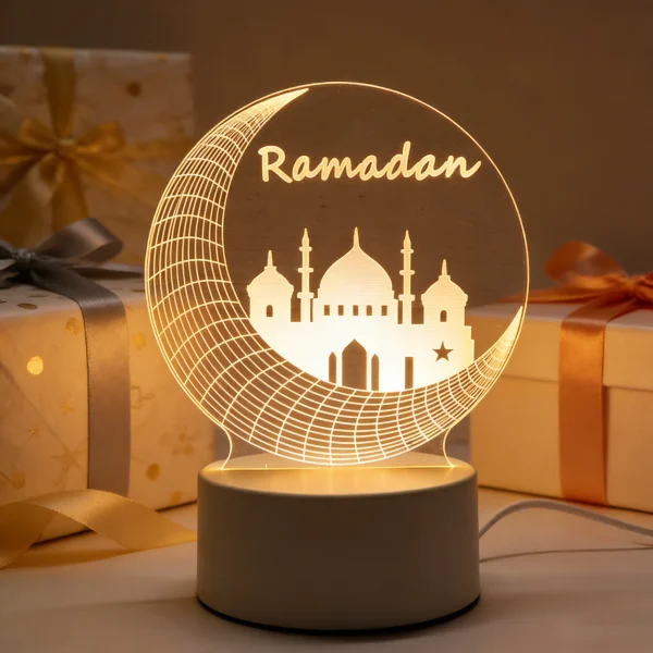 Eid Mubarak 3D LED Night Light Table Ornament