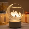 Eid Mubarak 3D LED Night Light Table Ornament