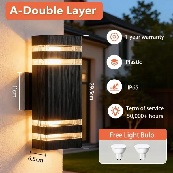 Smart Wall Lights Motion Sensing Outdoor Led Wall Lamps Waterproof 110v 220v For Porch Lamps Backyard Garden Garage Decor