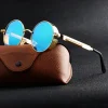 Round Gothic Steampunk Metal Frame Sunglasses