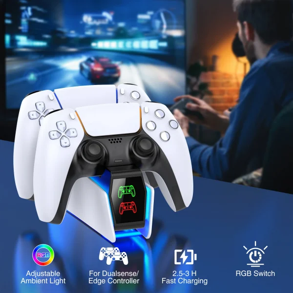 Dual Charging Station for PlayStation 5 Controllers