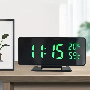 Digital LED Alarm Clock with Temperature