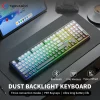 V108 Pro Bluetooth Keyboard  Wired&Wirel 2.4G Full Layout RGB Backlit Low Noise for Office gaming Membrane Keyboard