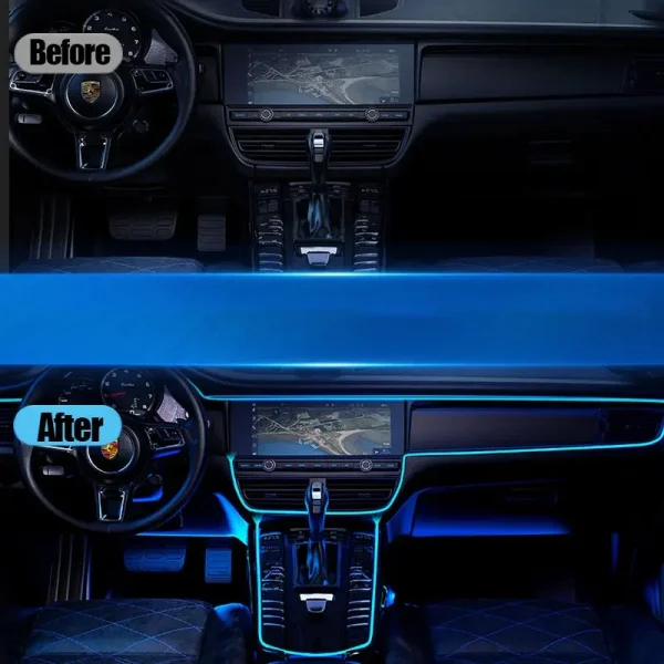 Car Interior Atmosphere Lighting LED Strip DIY Flexible With USB Auto