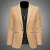 Men's Trendy Leisure Boutique Suit Jacket  Autumn Casual Business Slim