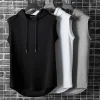 Men Sleeveless Hooded Summer Vest