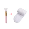 Adjustable Makeup Headband and Mask Brush Set