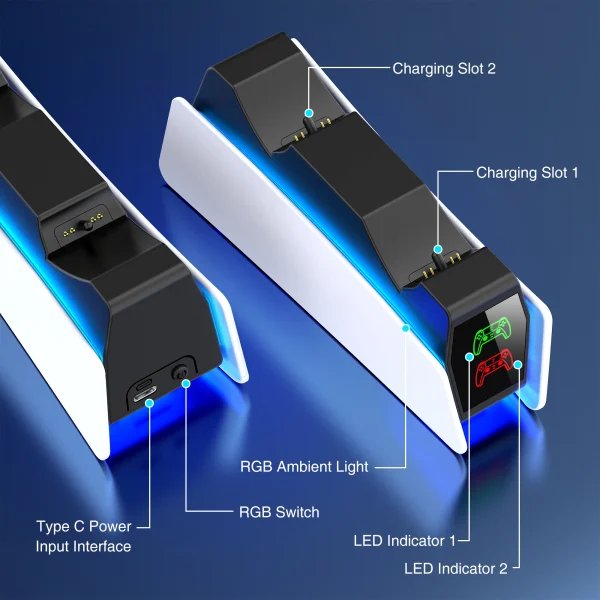 Dual Charging Station for PlayStation 5 Controllers