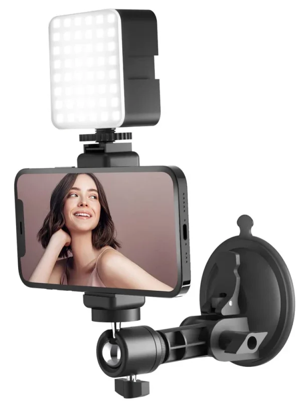 LED Selfie Light with Suction Cup Phone Mount