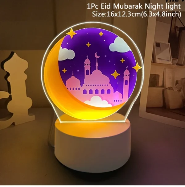 Eid Mubarak Night Light Ramadan Decoration