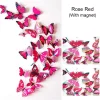 12PCS PVC 3D Butterfly Wall Decor Cute Butterflies